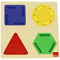 Goula D55016 - Enhebrar formas geométricas- juego educativo (Diset 55016) - color-modelo surtido